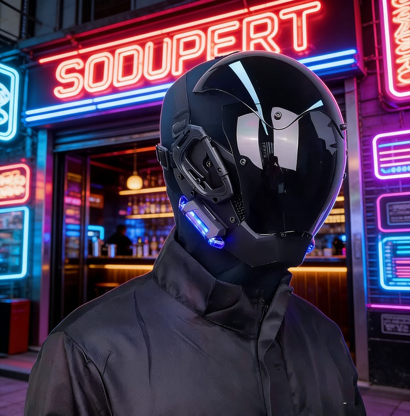 Маска-шлем в стиле киберпанк,  – обзор и цена Helmet Full Face