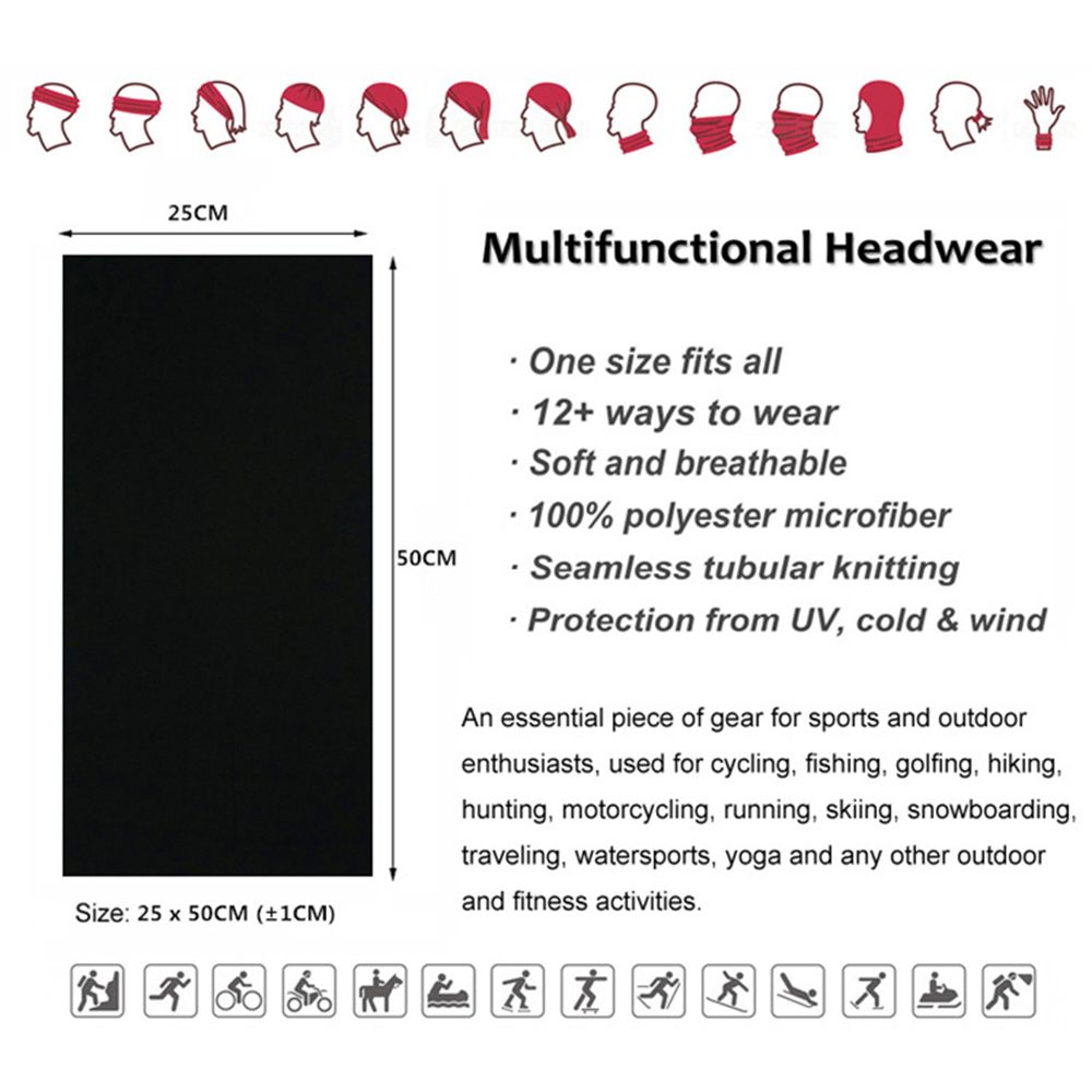 Бесшовные однотонные банданы д – обзор и цена Neck Warmer Balaclava